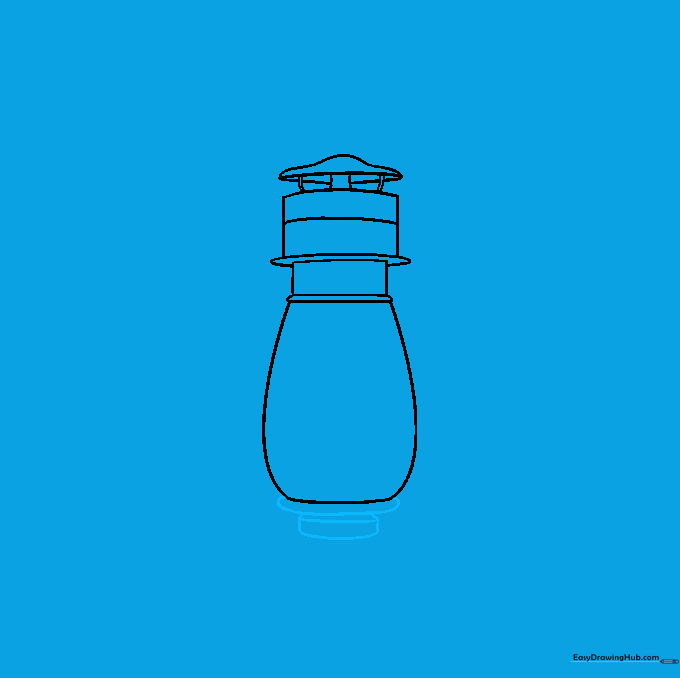 Sketching the bottom base section of the lantern.