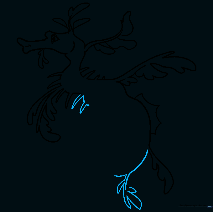 Adding additional plant-like appendages to the sea dragon's body.