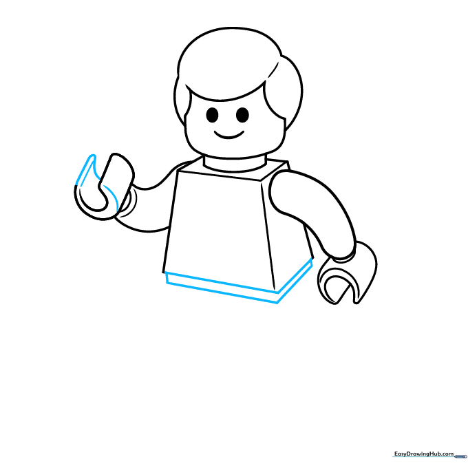 Defining the bottom of the torso and the waist connection point.