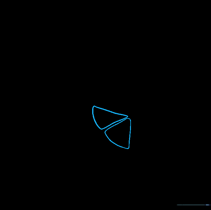 Adding the first few rounded triangular segments inside the lemon slice.