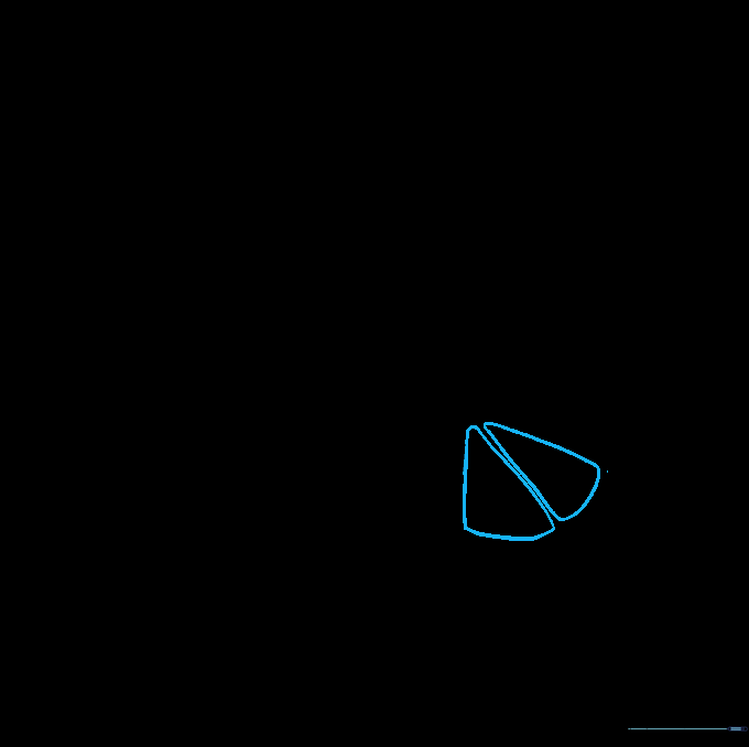 Continuing to fill the lemon slice with additional triangular segments.