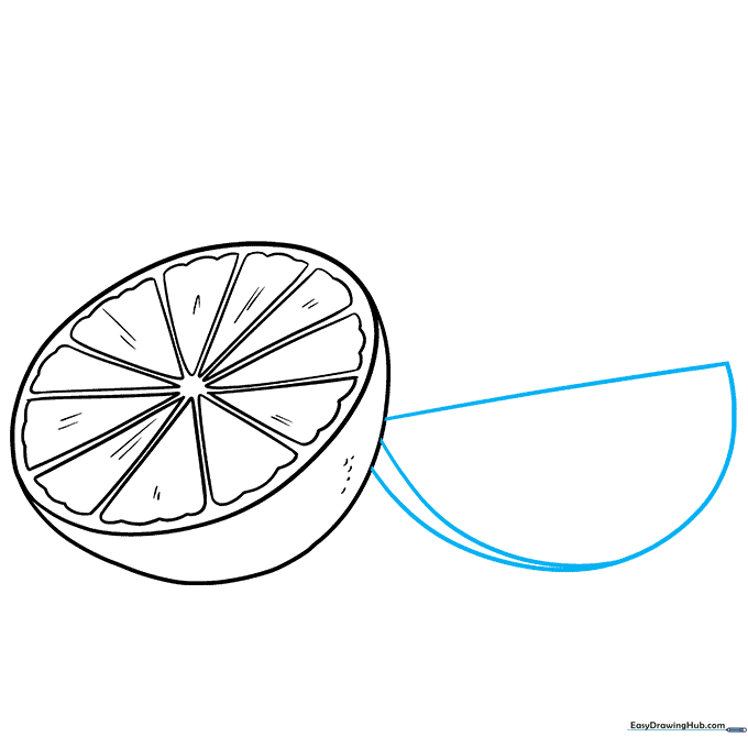 Outlining a separate lime wedge next to the main lime