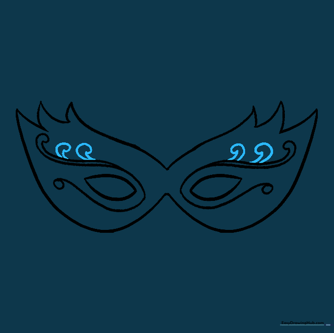 Adding extra curved details above the eyes to create texture.
