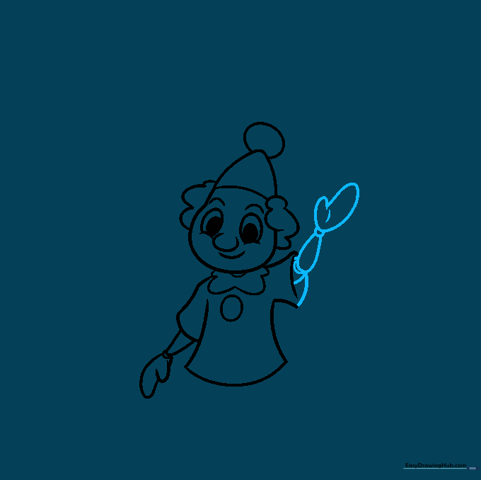 Adding the second arm and hand to the marionette puppet sketch.