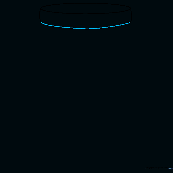 A curved line connecting the two vertical lines to complete the mason jar lid shape.