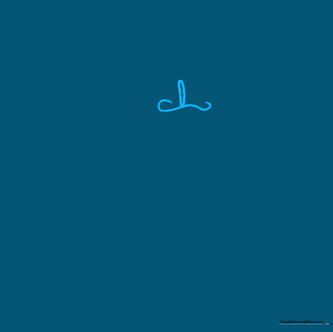 A simple line drawing showing the top edge of a candle and a small wick.