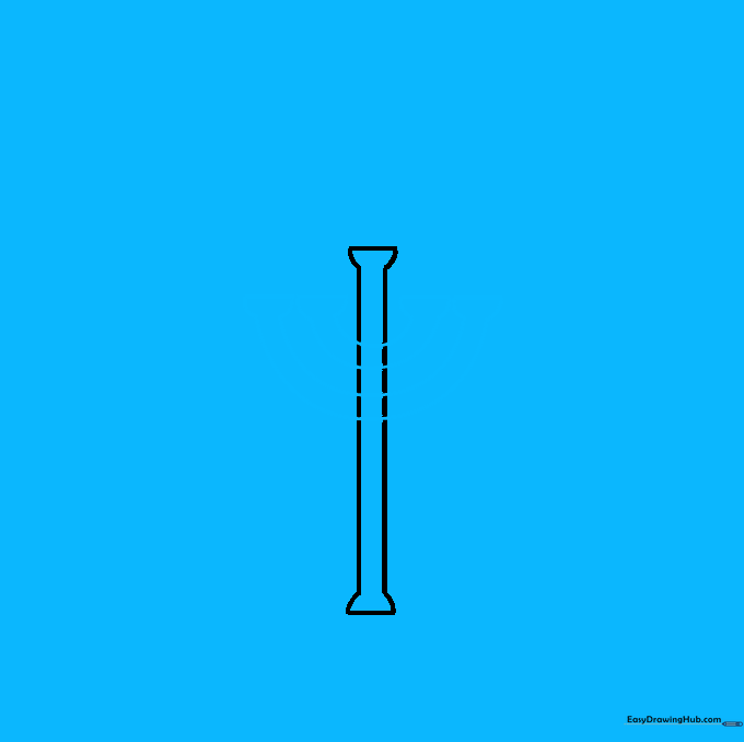 Drawing the first two inner candle holders using U-shaped lines.