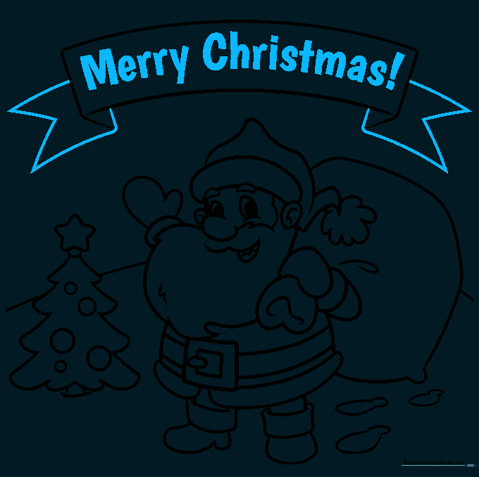 Completed banner with the text 'Merry Christmas!' written clearly.
