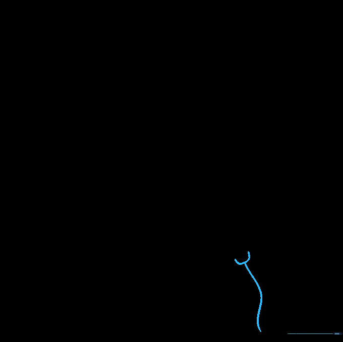 A small rectangle at the base with a long curved line representing a microphone cord.
