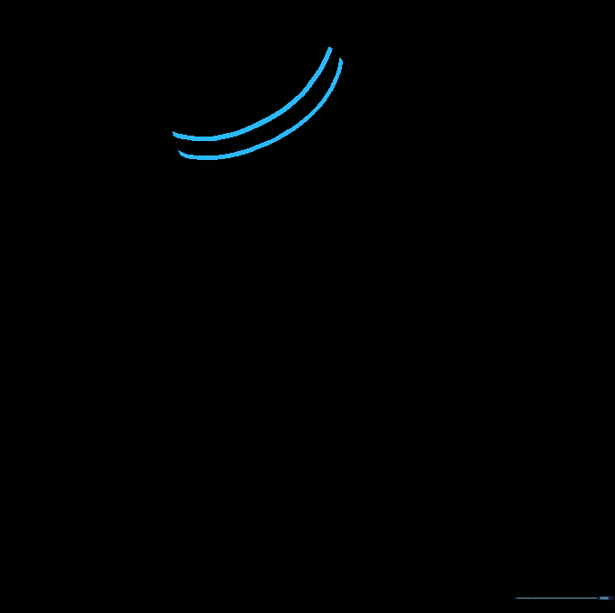 Adding horizontal guide lines across the microphone head.