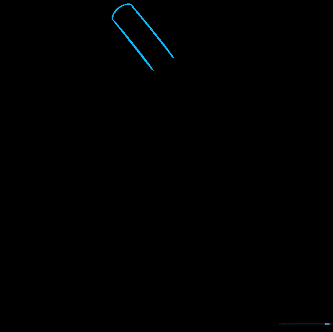 Drawing the eyepiece tube extending from the microscope head.