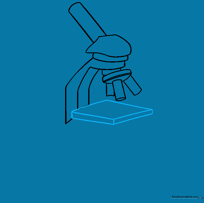 Drawing the 3D rectangular stage for placing samples.