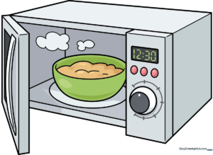 A colorful, finished microwave drawing perfect for kids to emulate.