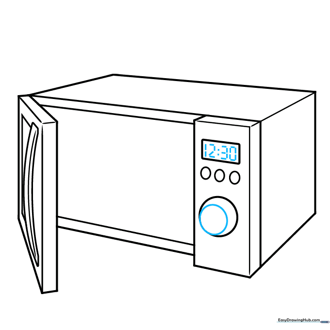Adding digital numbers to the microwave display and detail to the dial.
