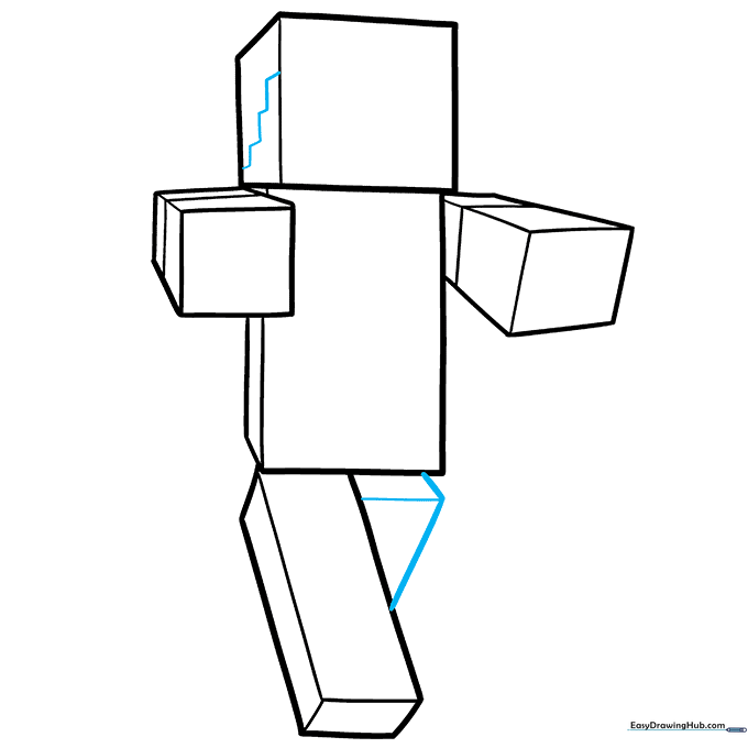 Adding detail to the legs and starting the face structure on the zombie.