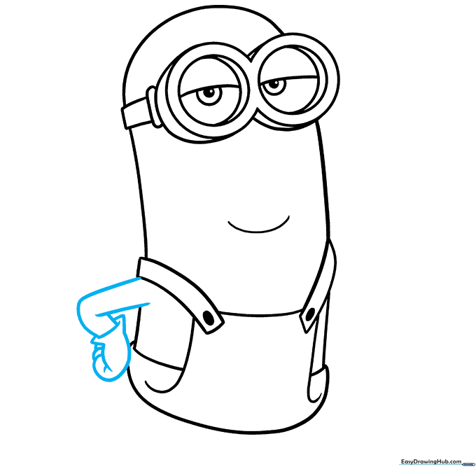 Adding arms and gloved hands to the Minion character.