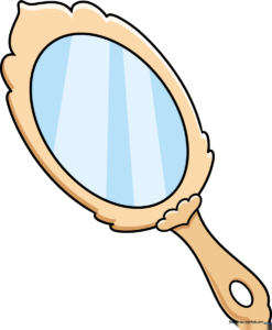 Colorful illustration of a hand mirror, representing the final result of the tutorial.