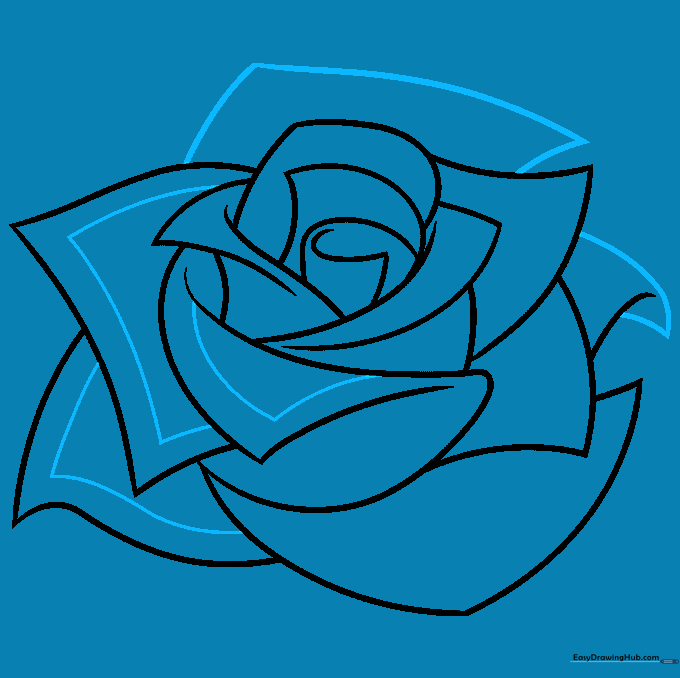 Adding parallel border lines to the petals to simulate the look of paper currency.