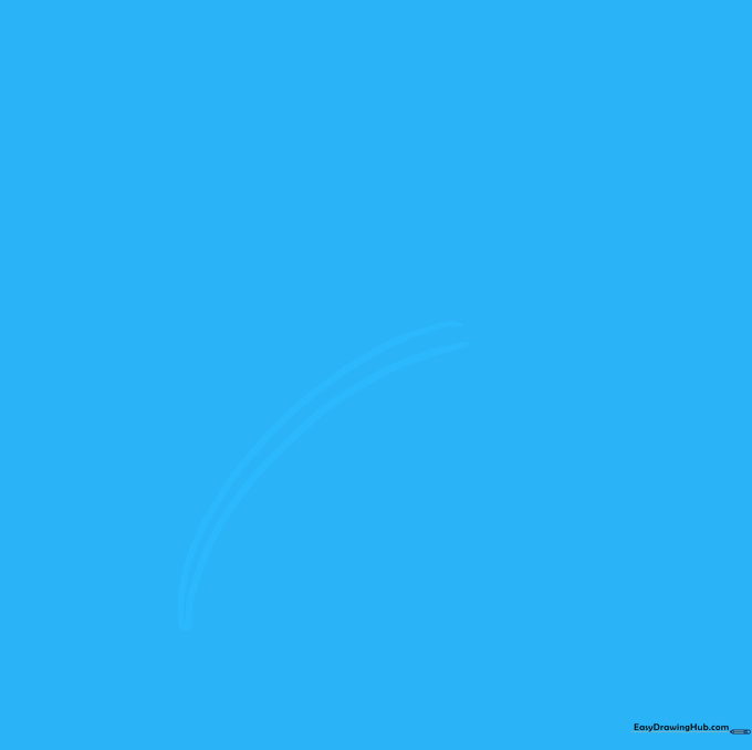 Two parallel curved lines forming a flower stem on a white background.