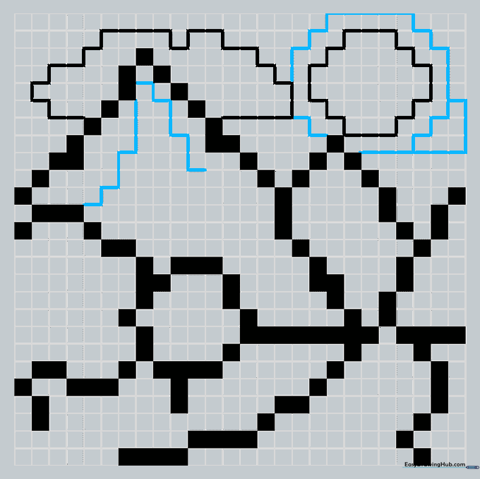 Adding texture details to the mountain using zigzag lines.