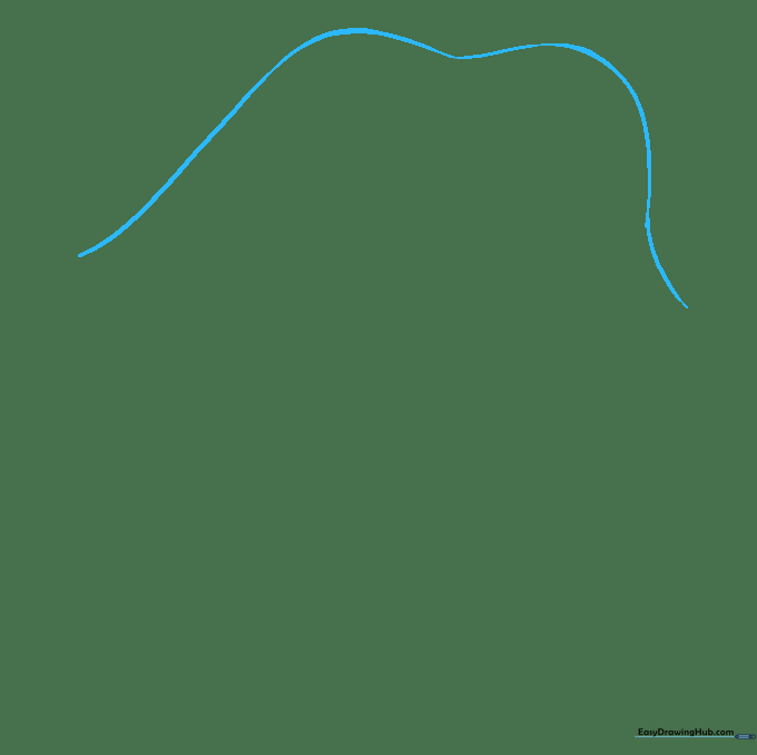 Pencil sketch of the upper lip line forming a soft M shape.