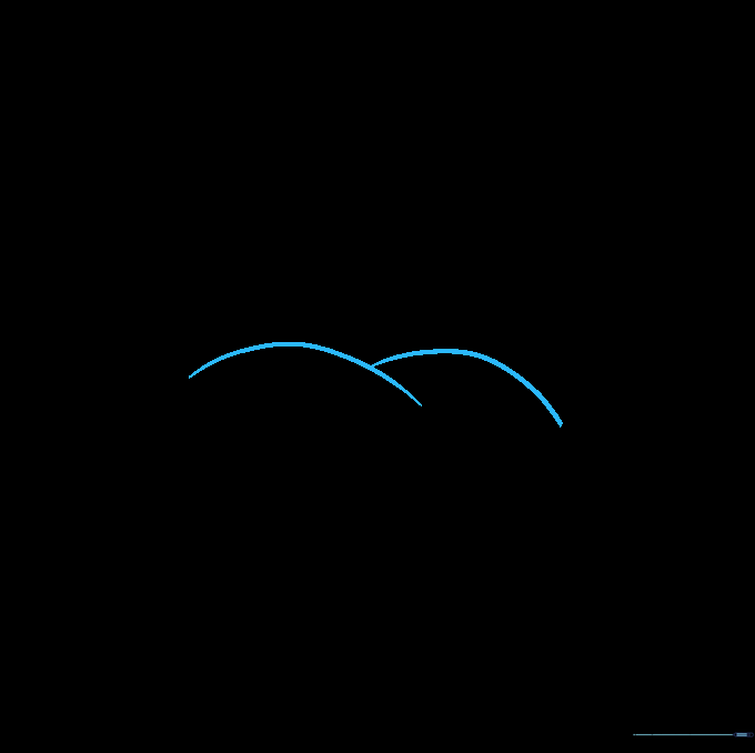 Sketching the initial curved lines for the tongue inside the mouth.