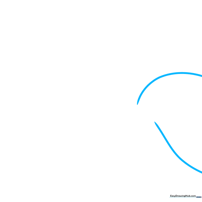 Pencil sketch showing a curved shoulder line and a diagonal guide line for the upper arm.