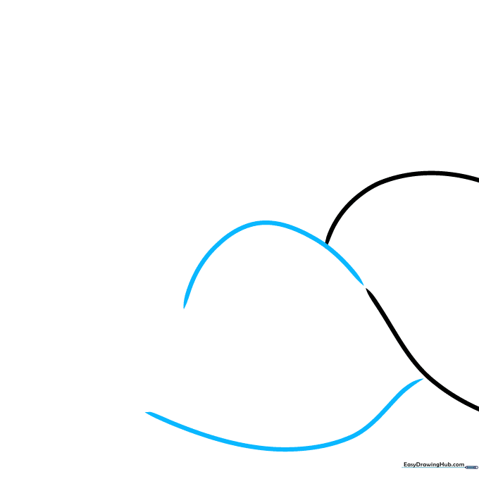 Drawing the bicep muscle as a rounded hill shape connected to the shoulder.