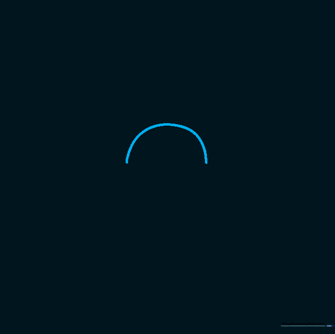 A single curved line representing the bottom of a cartoon nose.