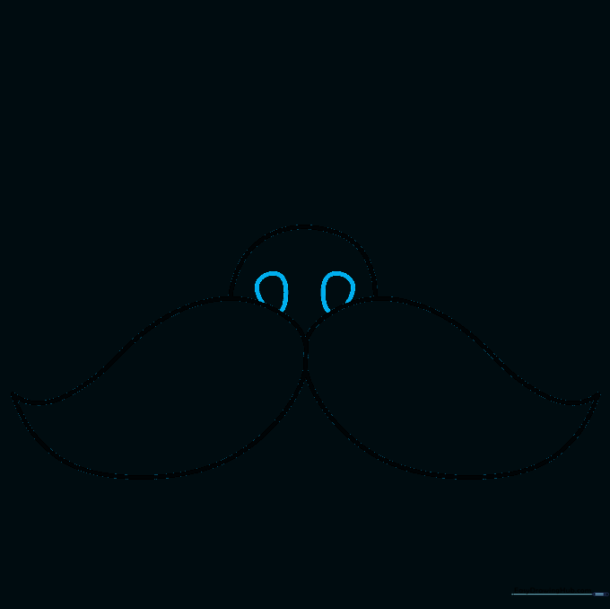 Adding two small circles inside the nose outline for nostrils.