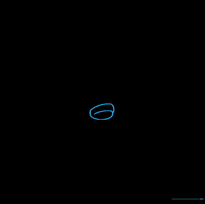 Small oval base for the rope knot sketch