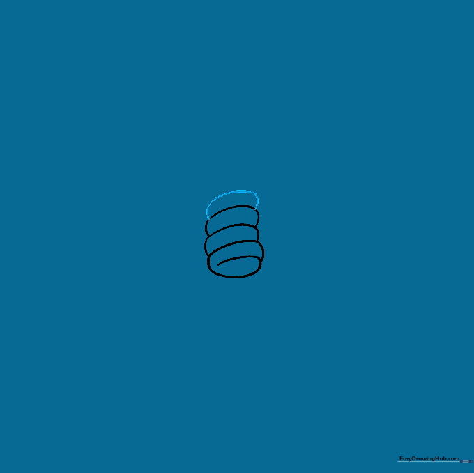 Adding the fourth segment to the rope knot