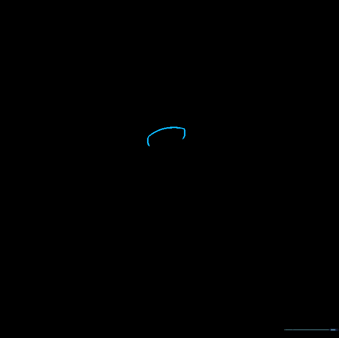 Adding the fifth segment to the top of the knot