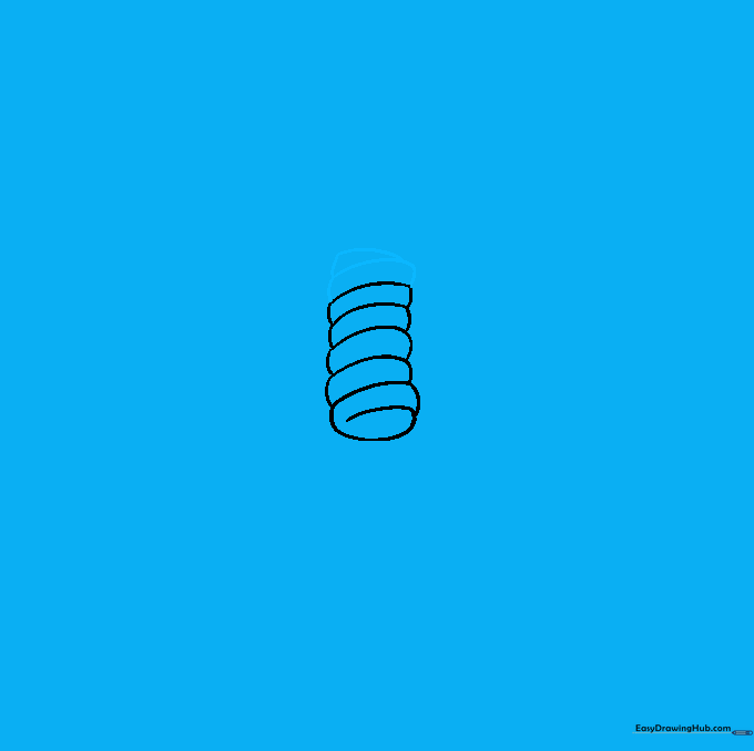 Completing the top section of the rope knot