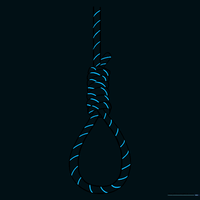 Adding diagonal texture lines to the rope