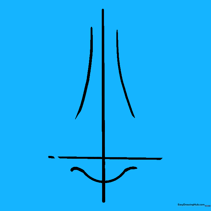 A curved line added to the side of the nostril to create depth.