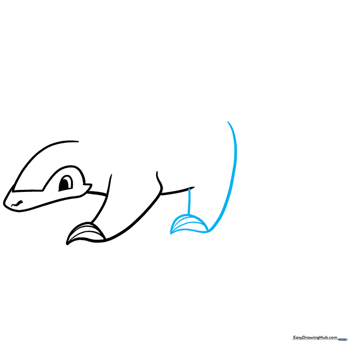 Adding the rear leg and claw to the pangolin body.
