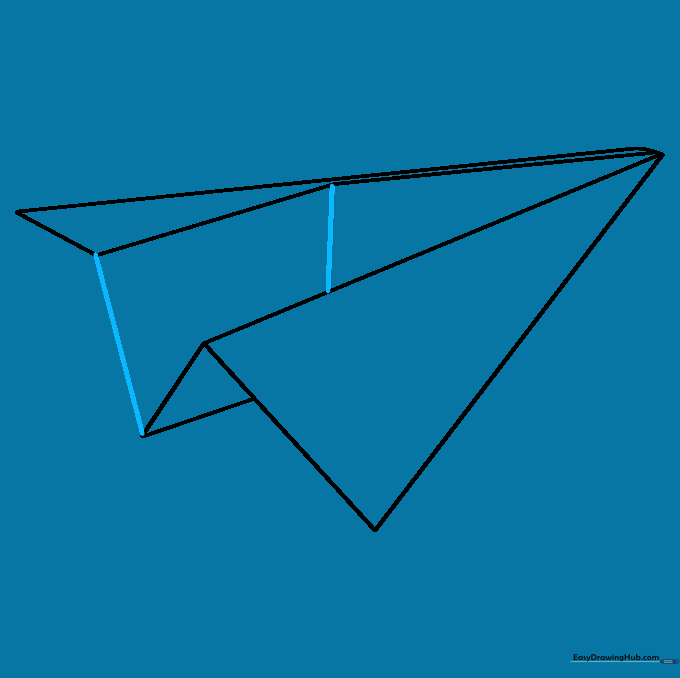 A line connecting the inner wing to the rear, completing the structural outline of the airplane.