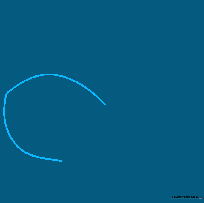 A single curved line forming the top edge of a peanut shell on a white background.