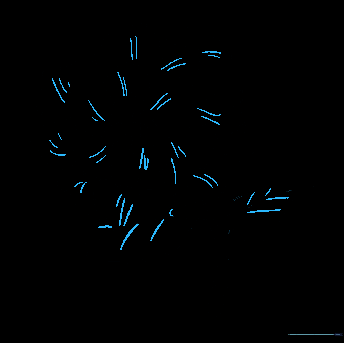 Detailed lines added to the petals and leaves to create depth and texture.