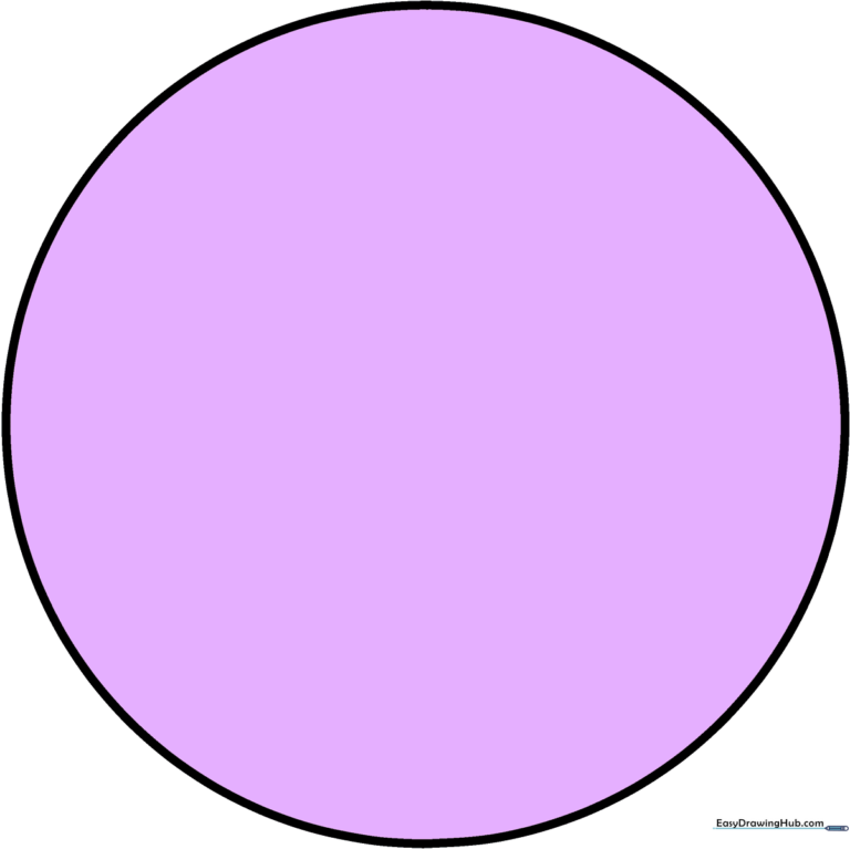 A clean, perfectly drawn circle on a white background, demonstrating the final result of the tutorial.