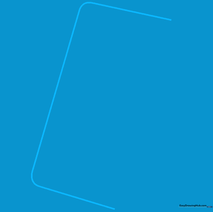 A light pencil sketch showing the rectangular outline of a smartphone with rounded corners.