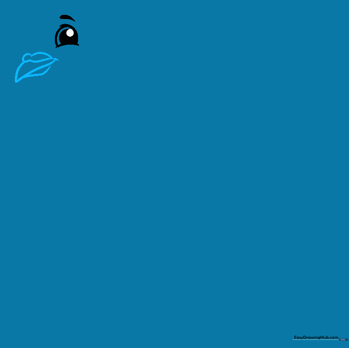Pigeon beak and cere outline drawing