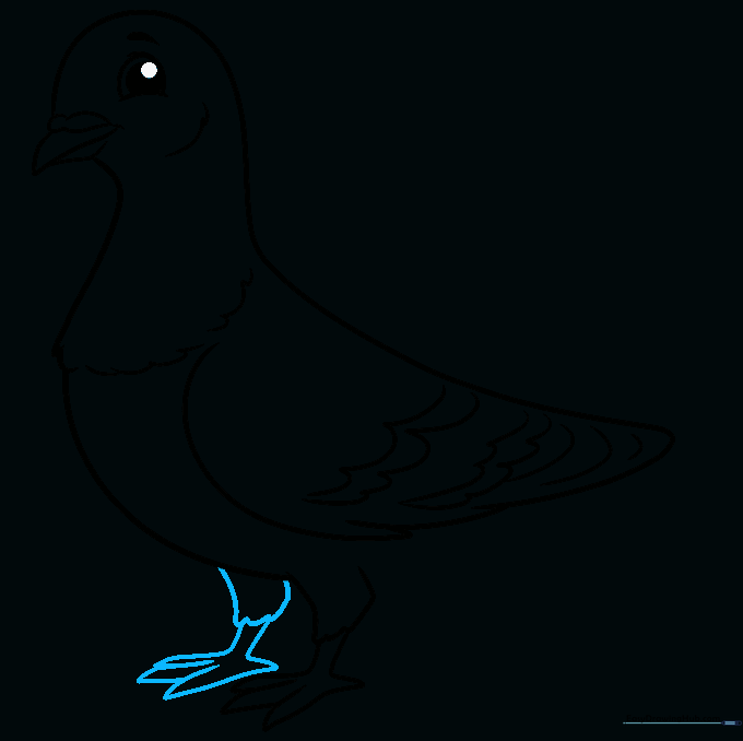 Adding the second pigeon leg to complete the stance