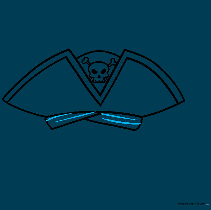 Adding texture lines to the bandana to simulate fabric folds.