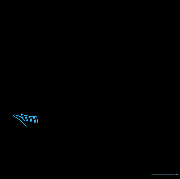 Drawing the long bowsprit extending from the front of the ship.