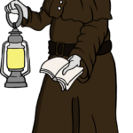 A finished, high-quality illustration of a plague doctor in a dark, historical style.
