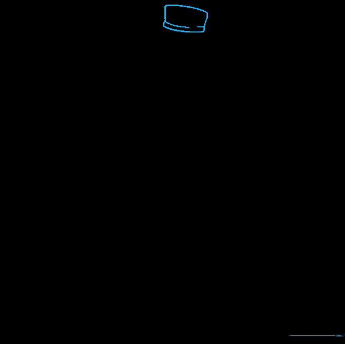 A simple rectangular outline representing the top portion of a plague doctor's hat.
