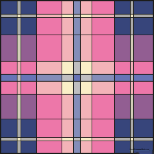 A colorful, finished plaid pattern illustration used for fashion design.