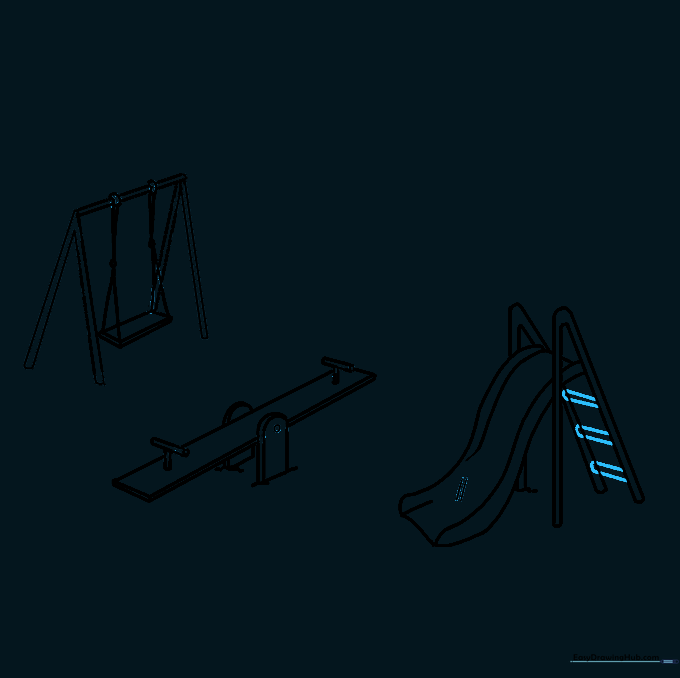 Adding horizontal ladder rungs to the slide support structure.